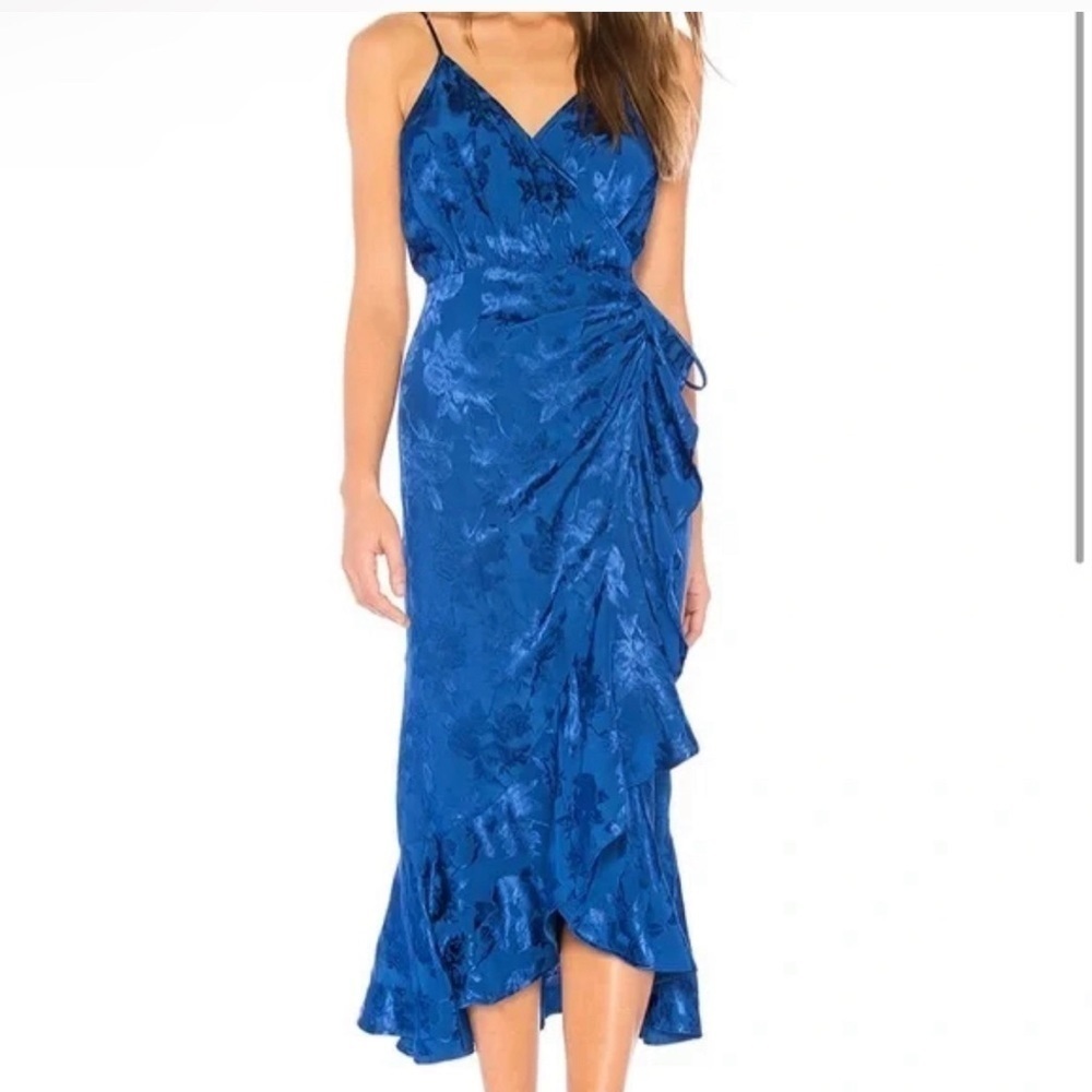 Majorelle Floral Wrap Dress